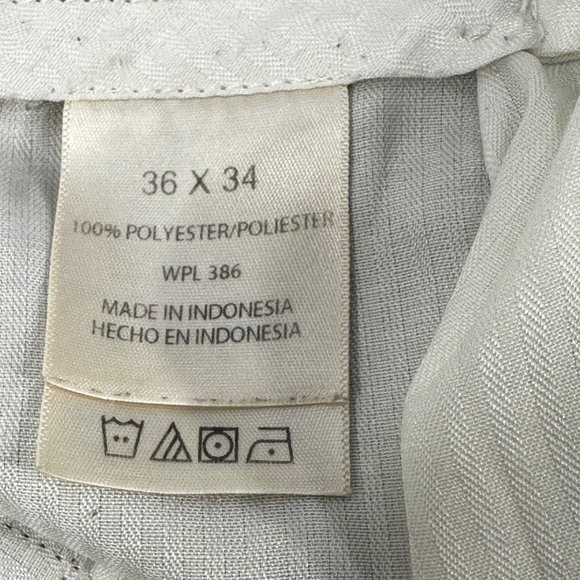 Haggar Men's Size 36X34 Khaki Pant Flex Waist Preowned - Picture 4 of 12